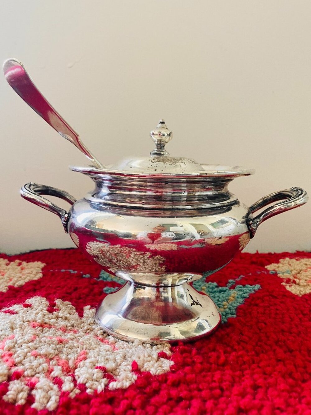 Small Silverplate Lidded Tureen/Pot Sauces, Compote, Jam, Butter
